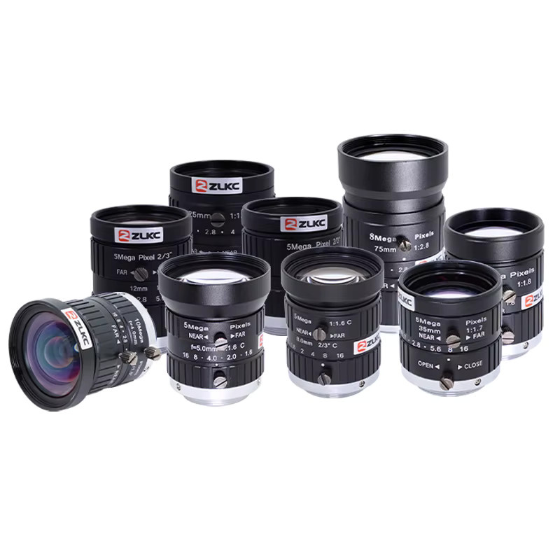 ZLKC Industrie Kameraobjektiv mit C-Mount Halterung, 5MP, 1,6 Zoll CMOS, manuelle Iris f/2.5, Weitwinkel, Farbe: Schwarz, Brennweite: 75mm - Bild 2