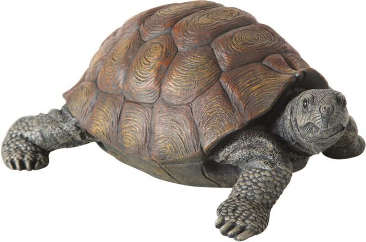 Boltze Figur Slomo Schildkröte Dekofigur aus Kunstharz in Braun für Garten und Indoor - Bild 1