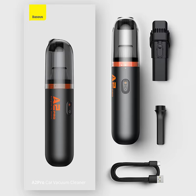 Baseus 2-in-1 Mini-Handstaubsauger für Auto, Zuhause und Büro, 6000 Pa Saugleistung, Schwarz - Bild 6