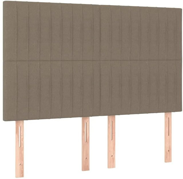 vidaXL LED Kopfteil modern in Beige mit USB-Ladeport und integrierter Beleuchtung, B/T/H: 144 x 5 x 128 cm - Bild 1