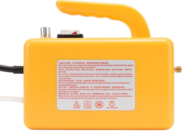 Aimo Handheld Hochdruck-Dampfreiniger in Gelb für Zuhause und die Autoaufbereitung - Bild 1