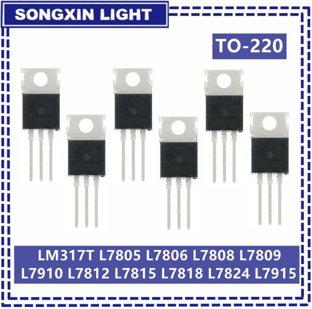 10er Set XIASONGXIN LIGHT IC Set mit LM317T, L78xx, L79xx und IRFZ44N IRF3205 IRF640 IRF740 IRF840 Transistoren in Schwarz - Bild 1
