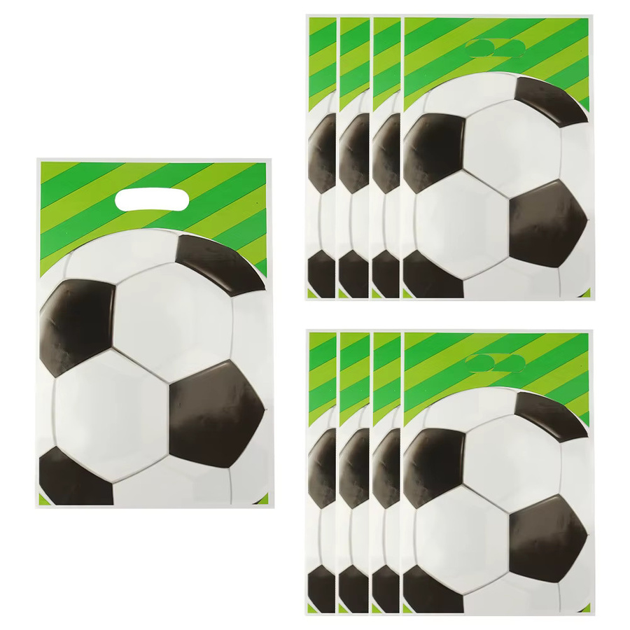 Fußball Party Geschenktüten für Kinder als Geburtstagdekoration und Süßigkeitenverpackung in Weiß - Bild 5