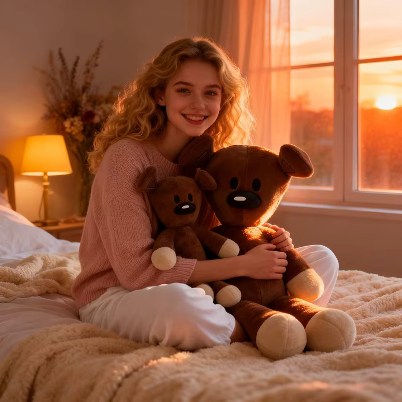 MIAOOWA Mr. Bean Teddybär Plüschtier, Braun - Bild 4