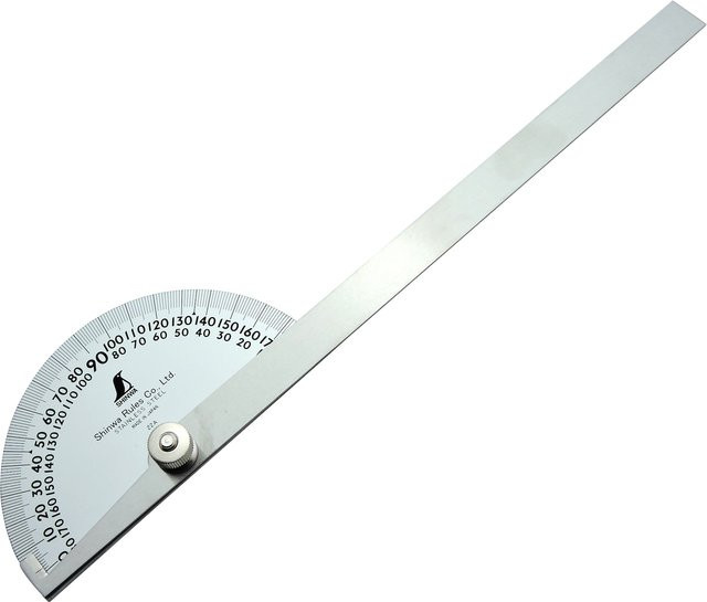 Shinwa Gradmesser No.30 Winkelmesser 120 Grad in Silber, Breite: 15 cm - Bild 1
