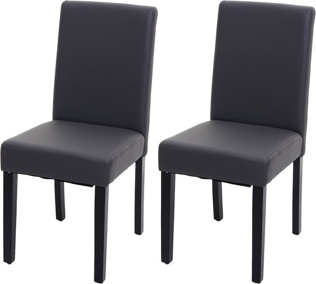 MCW Esszimmerstuhl Littau 2er-Set aus Kunstleder in Grau Matt - Bild 1