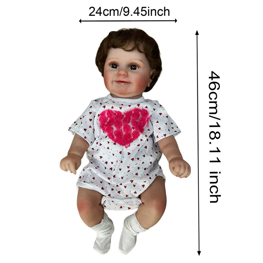 OtardDolls Maddie Reborn-Puppe, 18-Zoll-Ganzkörper-Silikon-Babypuppe, bunt - Bild 3