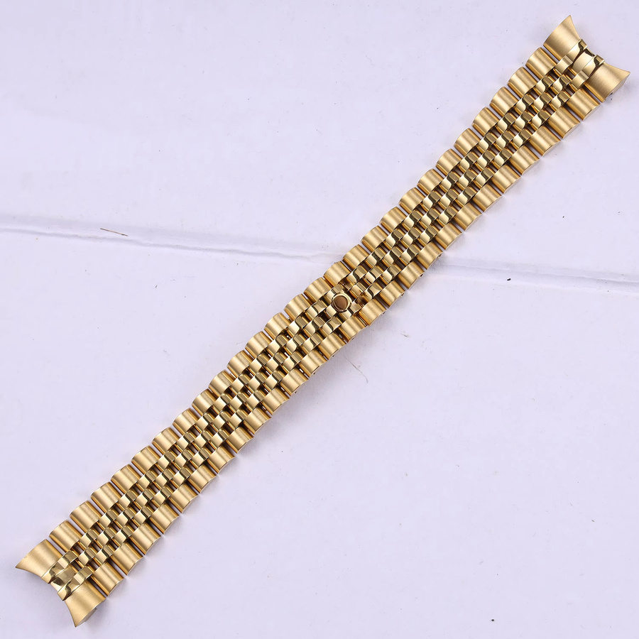 Uhrenarmband Jubilee Edelstahl, Silber Gold, 13 17 20 21mm, Unisex - Bild 2