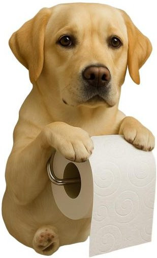 Retroid Toilettenpapierhalter Hai Wandmontage aus Harz in Beige - Bild 1