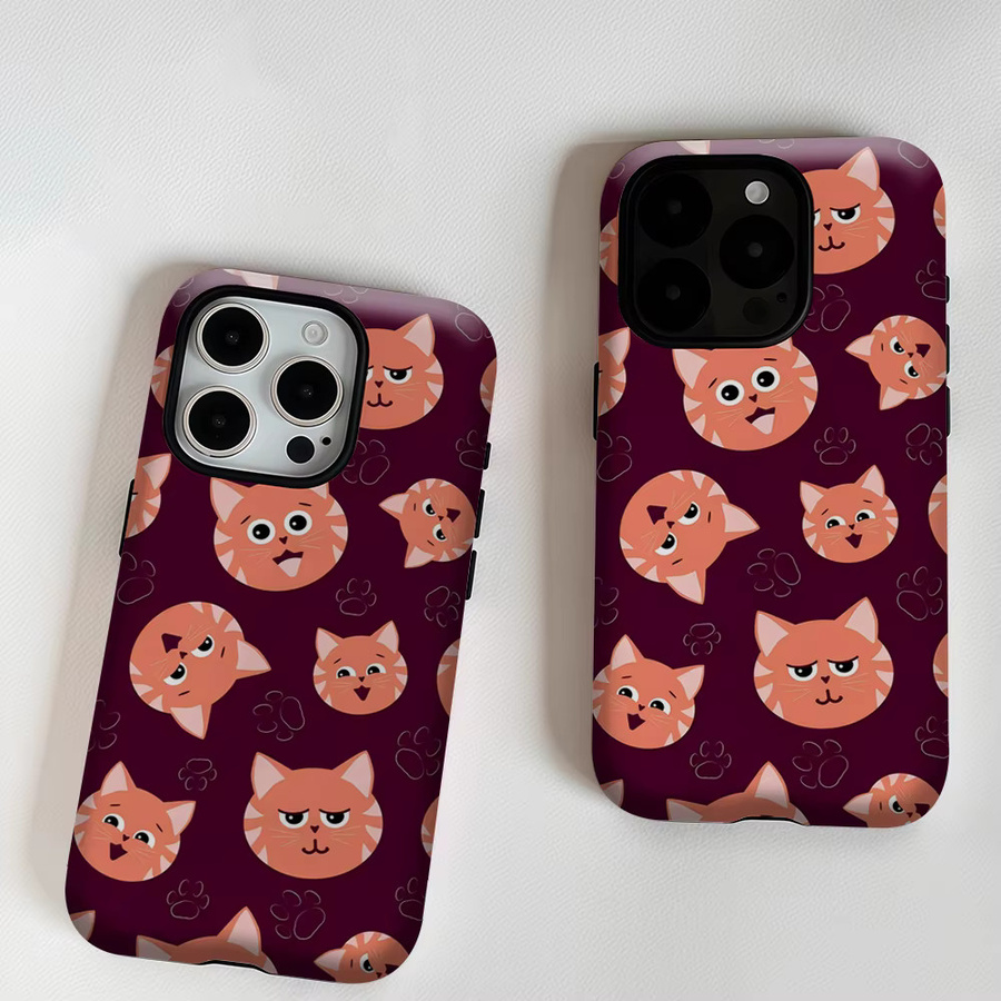 Peach Cat Parade robuste doppelschichtige Handyhülle mit Magnetfunktion für iPhone 17 16 15 14 13 Pro Max Plus in Multicolour - Bild 6