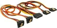 Delock SATA-Stromversorgungskabel 15-Pin auf 2x gewinkelt und 2x gerade, Multicolour - Bild 1
