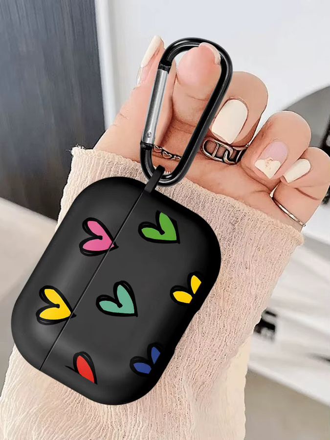 Bunte Cartoon-Liebesherz Schutzhülle für Apple AirPods Pro 1, 2 und 3 - Bild 5