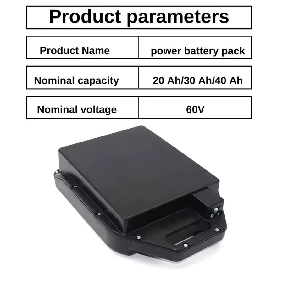 Lithium-Akku für Elektrofahrzeuge und Citycoco Elektroroller, 60V, Farbe: Schwarz - Bild 4