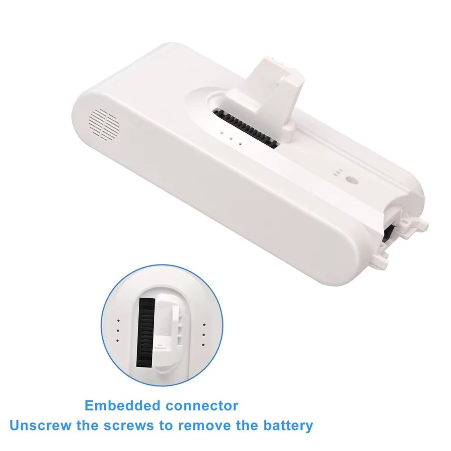 Aleaivy Ersatzakku für kabellose Haushaltsstaubsauger, 5000 mAh Li-Ionen-Akku in Weiß - Bild 2