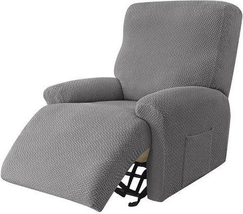 Wasserdichter Sesselbezug von Bestbags in Grau mit Blätterstruktur für 1-Sitzer Sofas - Bild 1