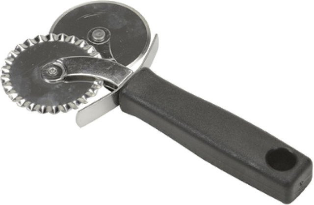 Schneider Teig- und Pizzaschneider doppelt mit glatter und gewellter Klinge, Durchmesser: 5,5 cm, schwarz - Bild 1
