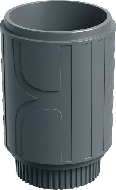 Prosperplast Blumentopf Folka Round im Art-Deco-Stil, Betongrau, Durchmesser: 40 cm, Höhe: 57 cm - Bild 1
