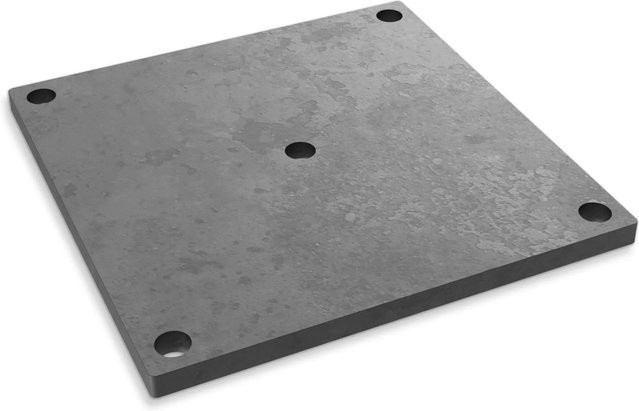SO-TECH Anschweißplatte aus Stahl in Schwarz, B/T/H: 200 x 200 x 10 mm - Bild 1