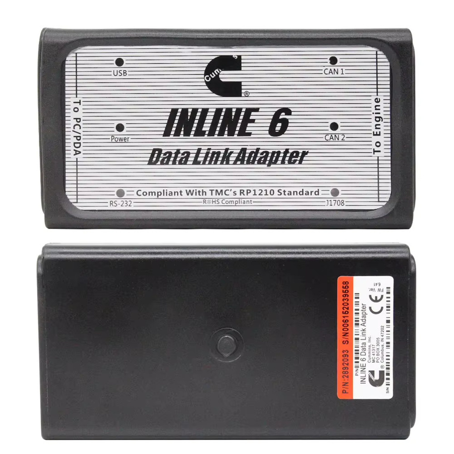 YIQIXIN Diagnosetool für INLINE 6 V8.7 V7.62 Heavy Duty Truck Kabelscanner in Schwarz mit Unterstützung für SAE J1708/J1587 und J1939/CAN OBD2 - Bild 3