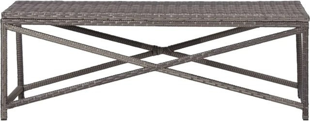 vidaXL Gartenbank aus Poly Rattan und Metall in Grau - Bild 1