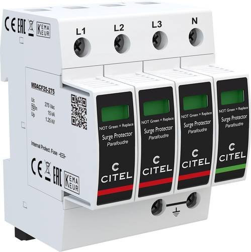 Citel Überspannungsschutz-Modul DACF25S-31-275 für Verteilerschrank, 25 kA, Weiß - Bild 1