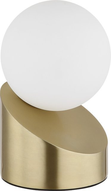 Tischleuchte ALISA von Globo Lighting in Gold/Messing und Weiß mit Kugelschirm und Touch-Funktion - Bild 1