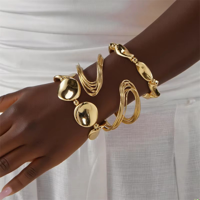 RINHOO FRIENDSHIP Armband Set, Gold, Perle, Damen, Vintage - Bild 2