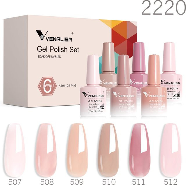 Venalisa Jelly Pink Nagelgel, halbtransparent, glänzend - Bild 1