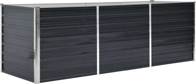 DELUKE Hochbeet OSKAR aus verzinktem Stahl in Anthrazit, B/T/H: 240 x 80 x 77 cm - Bild 1