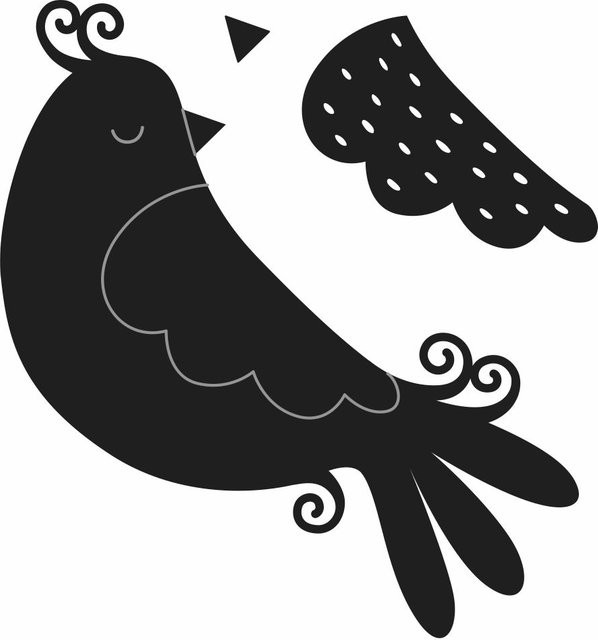 Artemio Stanzschablone Snow Bird aus Stahl in Schwarz und Braun - Bild 1