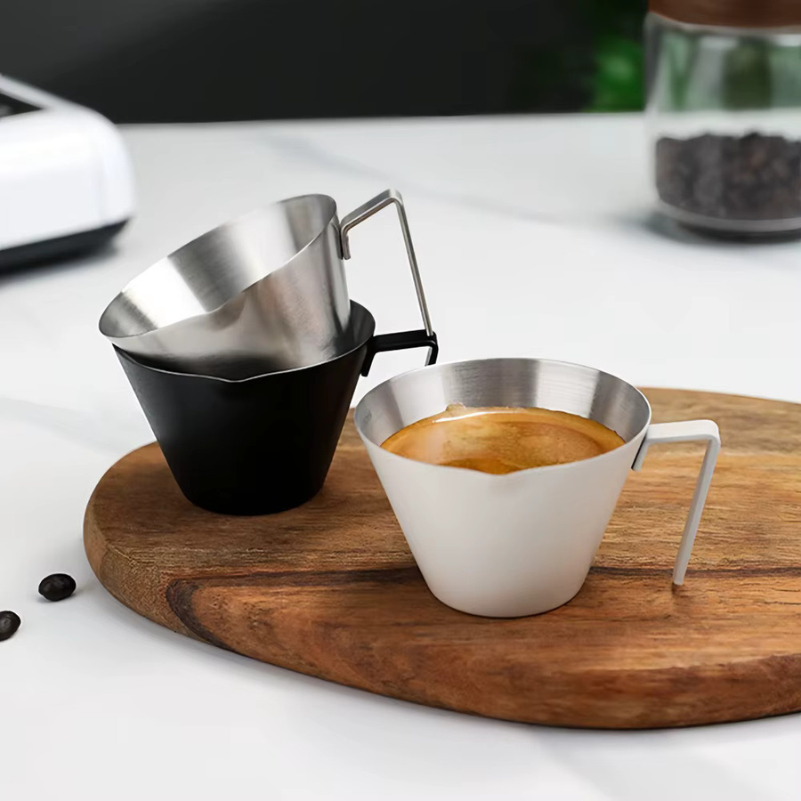 WUWANLI Espresso-Extraktionstasse aus Edelstahl 304 mit Skala, Silber, 100 ml - Bild 3