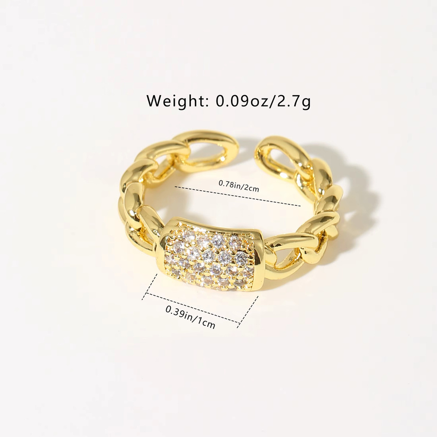 LNCHRAN Ring, vergoldet, Zirkonia, Damen - Bild 1