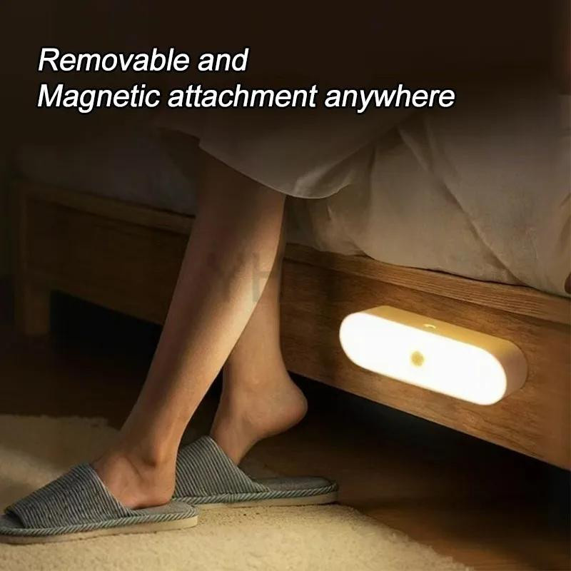 YJMP Super Lighting LED Nachtlicht mit Bewegungssensor, USB wiederaufladbar und magnetisch, gelb - Bild 2