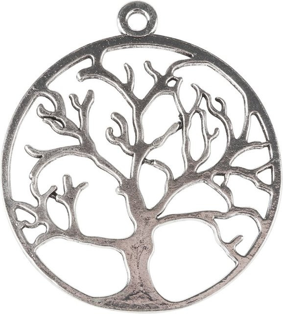PRACHT Kettenanhänger Baum, Silber, Metall, Unisex - Bild 1