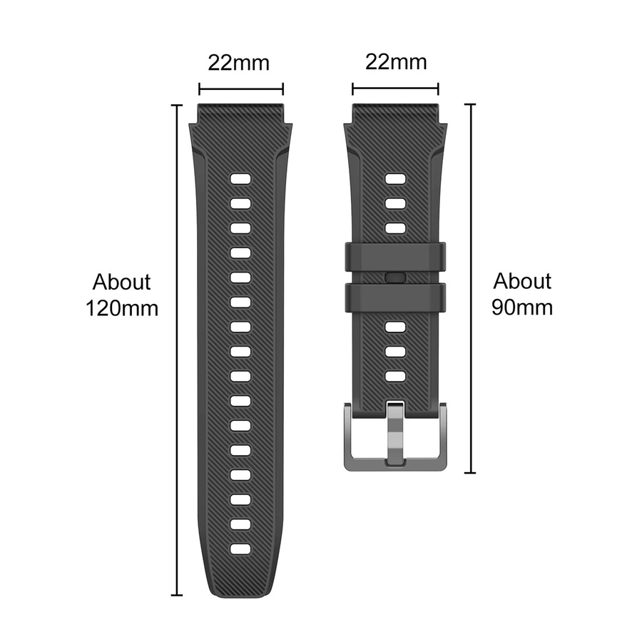 MISIRUN Uhrenarmband Silikon, Camouflage, Schwarz, 22 mm, Unisex - Bild 2