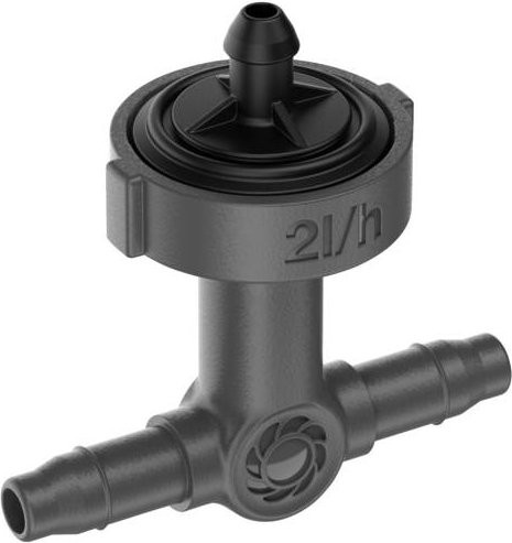 Gardena Micro-Drip-System Reihentropfer mit Self-Clean-Funktion und Easy & Flexible Verbindungstechnik, 4,6 mm, Anthrazit, 10 Stück - Bild 1