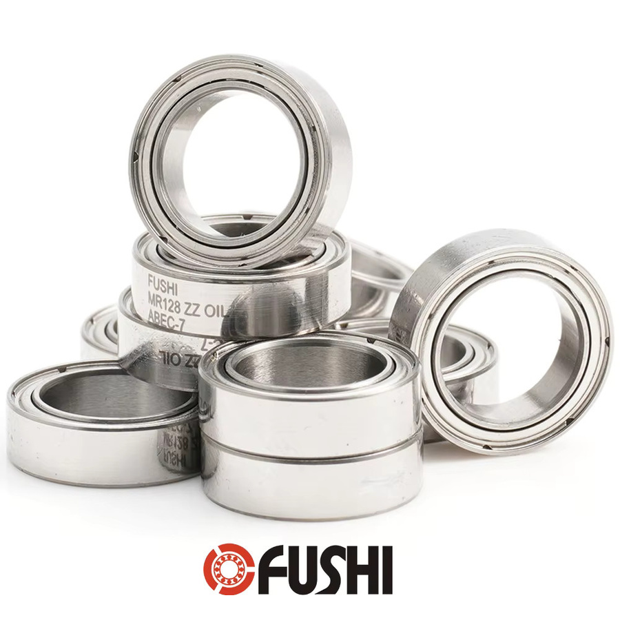 10 Stück FUSHI Miniatur-Kugellager MR128ZZ L-1280ZZ ABEC-5 in Silber, Maße: B: 8 mm, H: 12 mm, T: 3,5 mm, ideal für Mikromotoren, 3D-Drucker und Elektrowerkzeuge - Bild 2