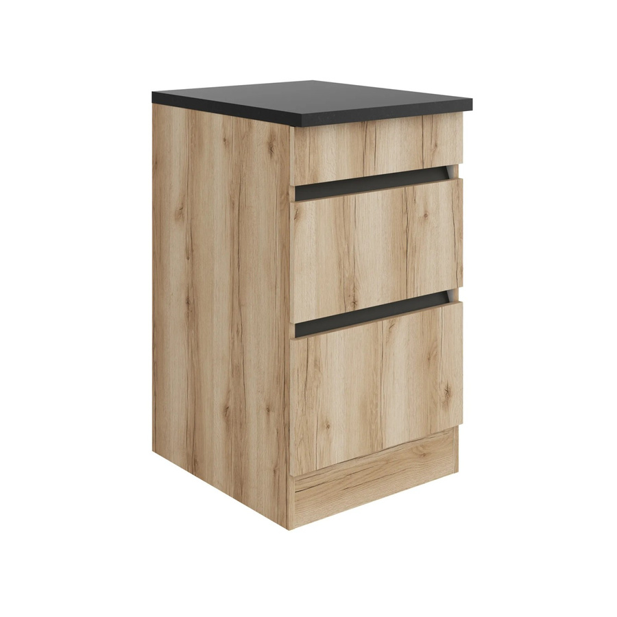 Optifit Küchen-Unterschrank Kaya290 mit Auszügen in WildEiche Nachbildung, Farbe: Braun, B/T/H: 50 x 60 x 88 cm - Bild 2