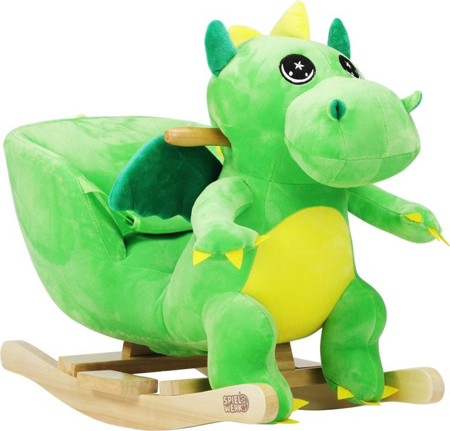 Deuba Schaukeltier Dino Grün mit Sicherheitsgurt - Bild 1