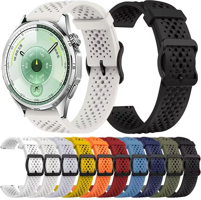 Uhrenarmband Silikon, Schwarz, Unisex - Bild 1