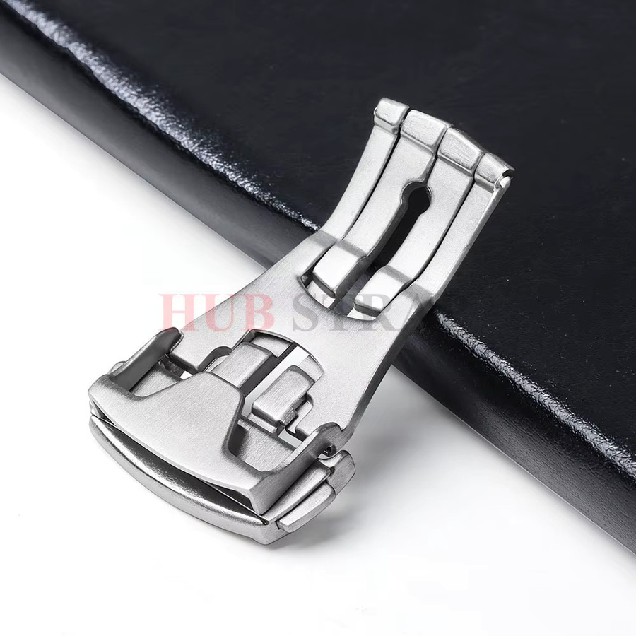 Edelstahl-Schnalle für Omega-Faltschließe, 20 mm, Silber, Unisex - Bild 2