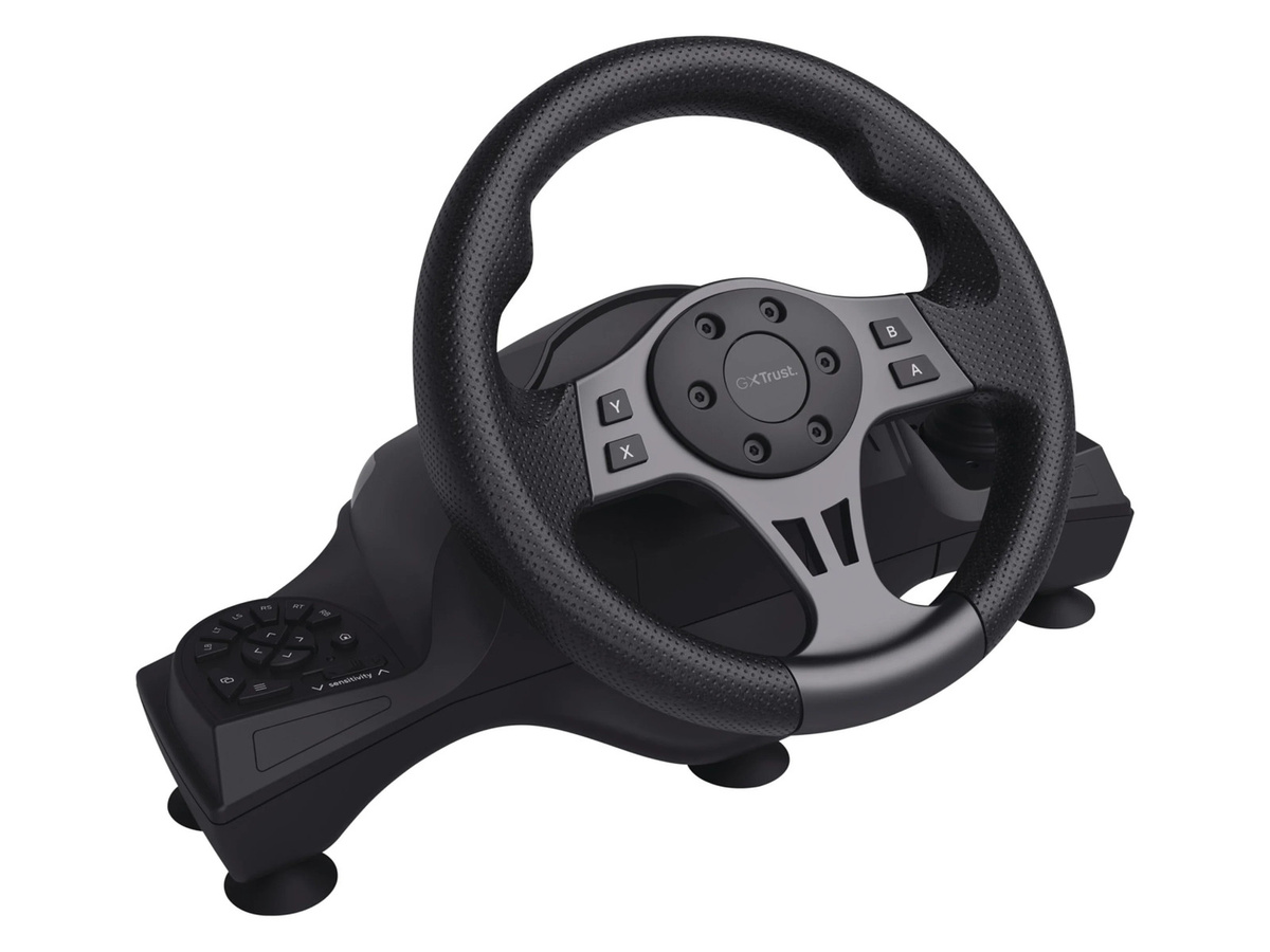Trust Movi-Rennlenker GXT289 Gaming-Lenkrad für PC, PlayStation, Xbox und Nintendo Switch in Schwarz - Bild 3
