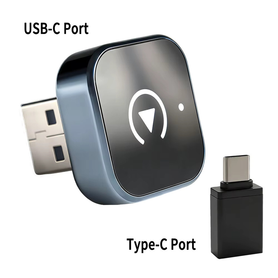 Kcimo 2-in-1 Kabelloser CarPlay und Android Auto Adapter in Schwarz als Plug-and-Play Dongle für kabelgebundene Fahrzeuge - Bild 3