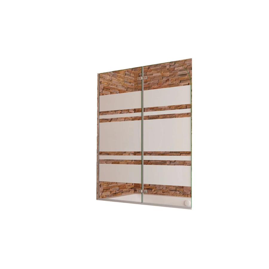 Duschparadies Badewannenaufsatz Faltwand aus Nano Glas in Transparent mit Silber, B: 110 cm, H: 140 cm - Bild 2