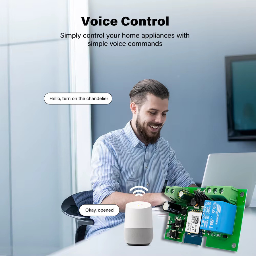 TUYA 1-Kanal RF Smart Switch WLAN Garagentoröffner Relaismodul für Hausautomatisierung 12V 24V 220V AC/DC - Bild 3