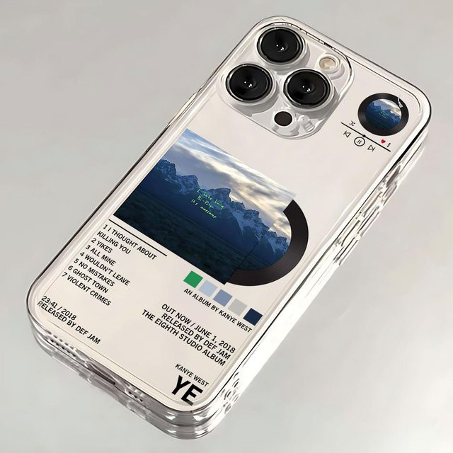 Kanye West Heißes Album Handyhülle für iPhone 11 12 13 14 15 16 Pro Max SE Plus Mini X XS XR Transparent Weiche Stoßfeste Hülle - Bild 1