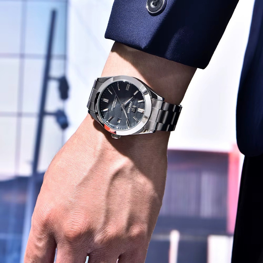 Benyar Taucheruhr, Automatik, Edelstahl, 40 mm, Herren, Schwarz, Silber - Bild 4