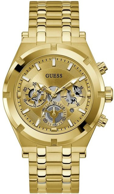 Guess Herrenuhr, Quarz, Edelstahl, Gold, 44 mm - Bild 1