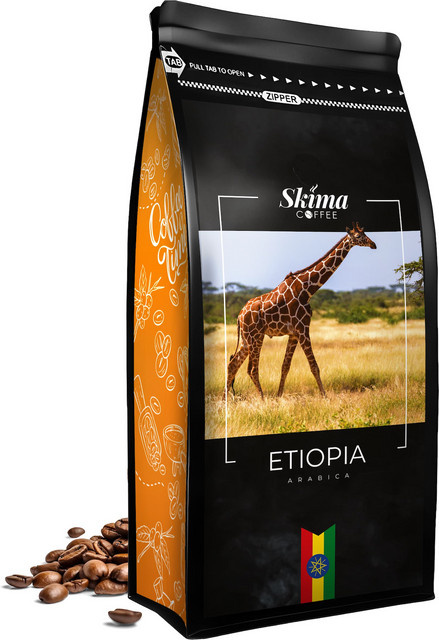 SKIMA COFFEE, Äthiopien, 100 % Arabica, Ganze Kaffeebohnen, 1 kg - Bild 1