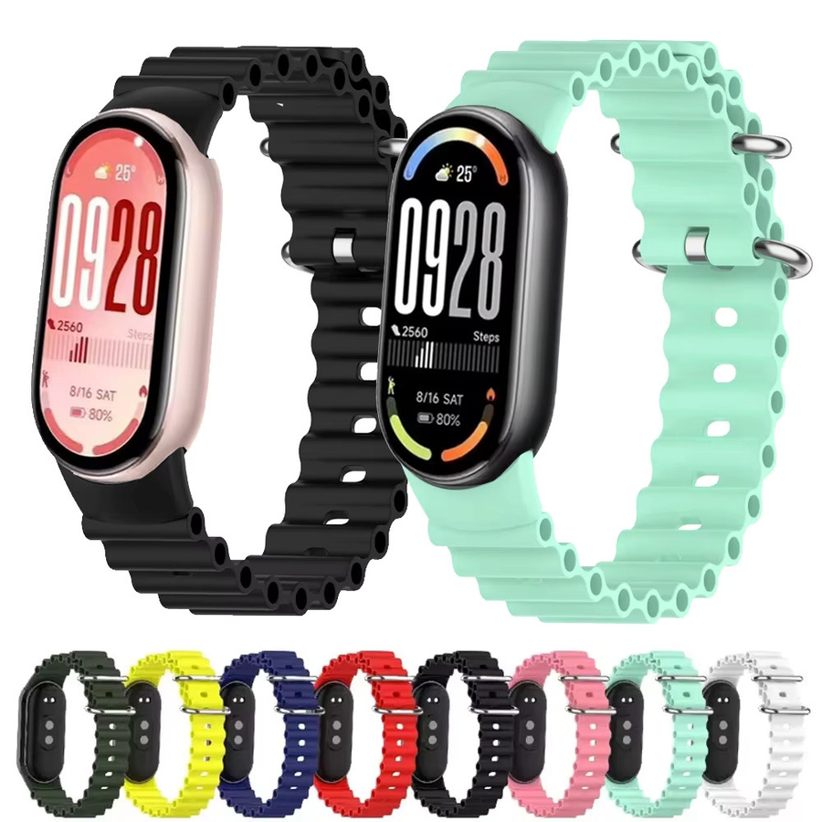 Sports Ocean Uhrenarmband Silikon, Xiaomi Miband 10 9 8 - Bild 4